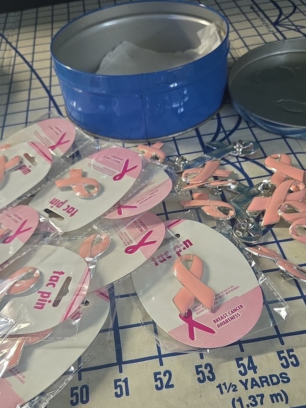 Pink Ribbon Breast Cancer Awareness Pin - Pack